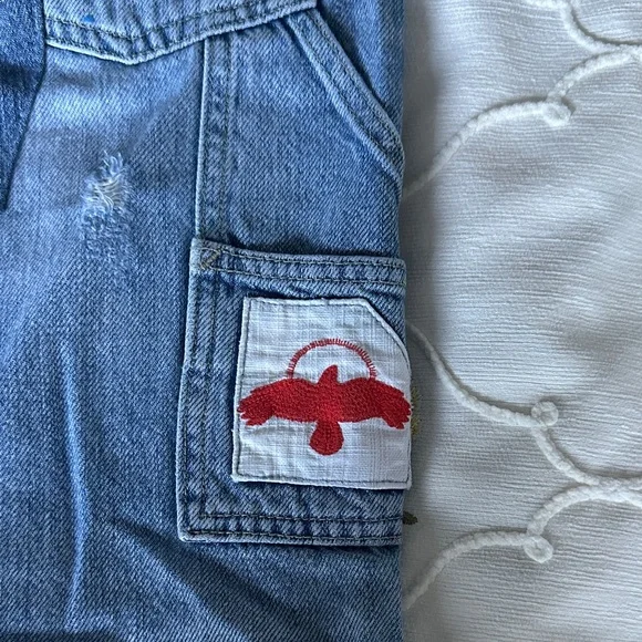 🛍️SALE🛍️ Free People We The Free Patchwork Denim Distressed Patchwork Jeans - Picture 8 of 9